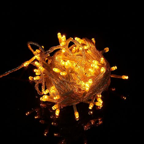 Guirlande lumineuse LED 20 m 200 LED jaune 8 fonctions raccordable jaune 20 m200 14 × 7 × 9 cm 300 g – Livraison gratuite