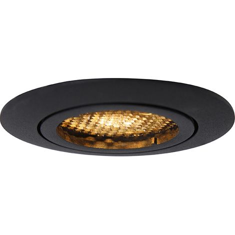 Recessed Spotlight Black Rotatable and Tiltable - Ude Honey