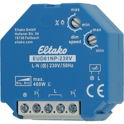 DISTRIBUIDOR R UP/AP, DIMMER UNIVERSAL, 8 TE, 1 FILA E, EUD61NP-230V ELTAKO 851932