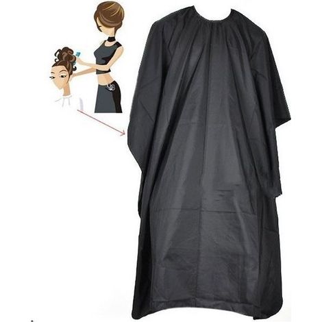 Cape de coiffeur - Tablier de coiffeur - Polyester - Noir (1/5)