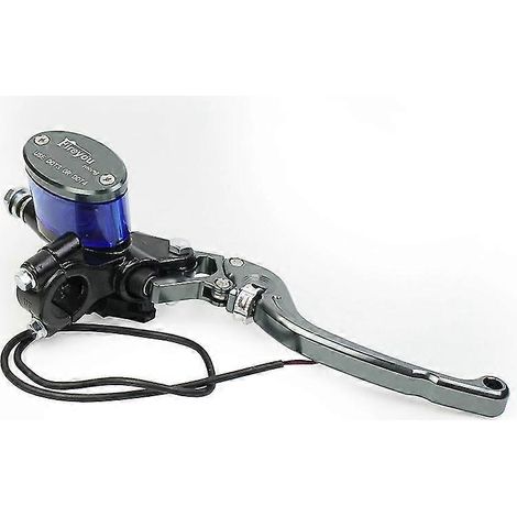 Maître-cylindre de frein de moto, rétroviseur, siège, levier d'embrayage hydraulique, universel, noir, pompe d'embrayage, levier de barre réglable - Gris - Droit (1/5)