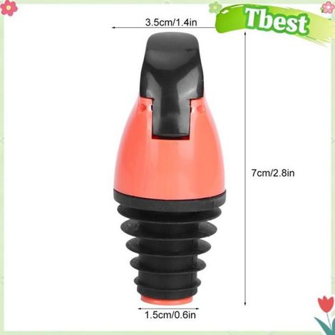 Tbest Verseurs de vin Distributeur de bouchon de bec verseur de bouteille d' pour bouteilles de vinaigre de deco lit Orange Rouge (1/5)