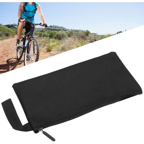 Sac de Rangement Imperméable en Toile Résistante - Poche à Fermeture Éclair Portable pour Outils et Objets - Noir (1/5)