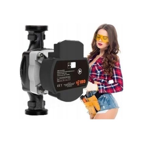 Pompe de circulation 25-60 – 230V – Débit 55 l/min – Hauteur de relevage 6 m – Silencieuse 43 dB(A) – Économie d'énergie – IBO