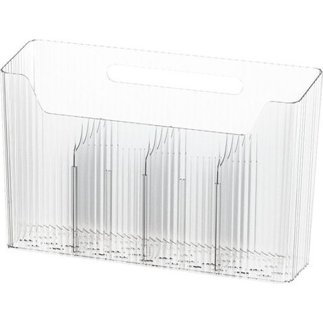 Lntyq boîtes de rangement murales autocollantes pour porte d'armoire de cuisine - Organisateur de cuisine pour petits articles (transparent)