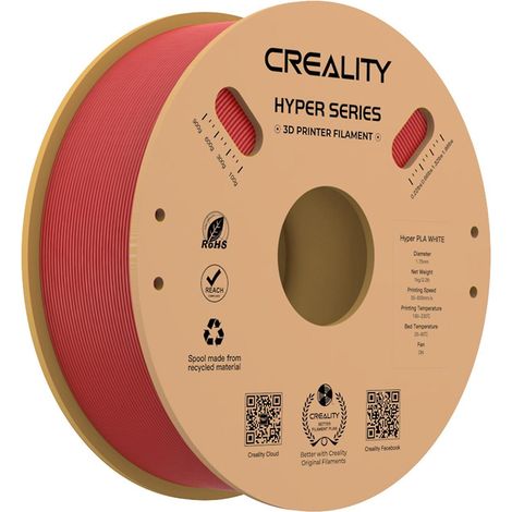 Creality Hyper PLA Filament 1.75mm High Fluidity High Speed 3D Printing Material Stable Extrusion S-Red