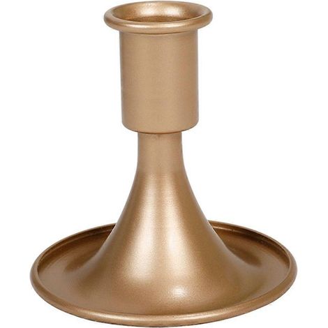 Bougeoir délicat en métal doré, ensemble de 2 porte-bougies créatifs (1/4)