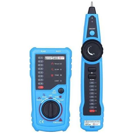 Testeur de Câble Réseau, Détecteur de Ligne RJ11 RJ45, Traqueur de Fil Multifonction avec Sonde, Collation de Maintenance de Câble Réseau Ethernet LAN, Test de Ligne Téléphonique (1/5)