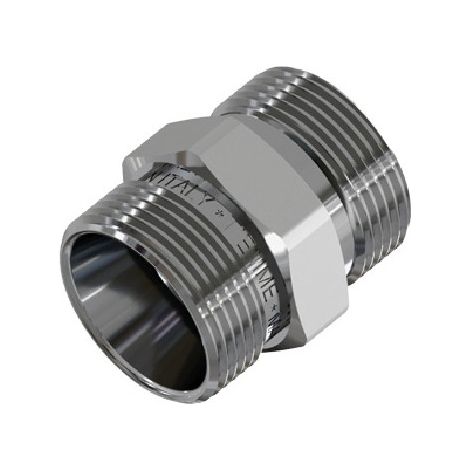 RACCORDO DIRITTO DOPPIO CROMATO 24X19 fil (D.16)
