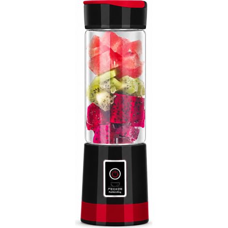 Blender Portable USB Rechargeable 500 ml Noir pour Fruits et Légumes avec Couvercle de Gobelet (1/5)
