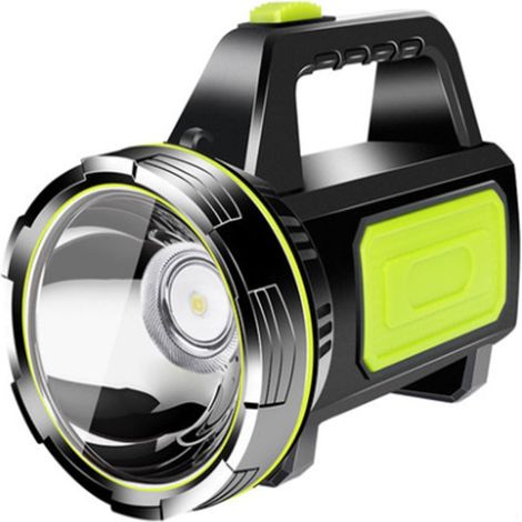 Wiederaufladbare LED-Taschenlampe mit 2 Modi, Weißlicht, wiederaufladbare LED-Projektorlaterne, Notfall-Taschenlampe für den Außenbereich, Arbeitsleuchte für Camping (1/5)