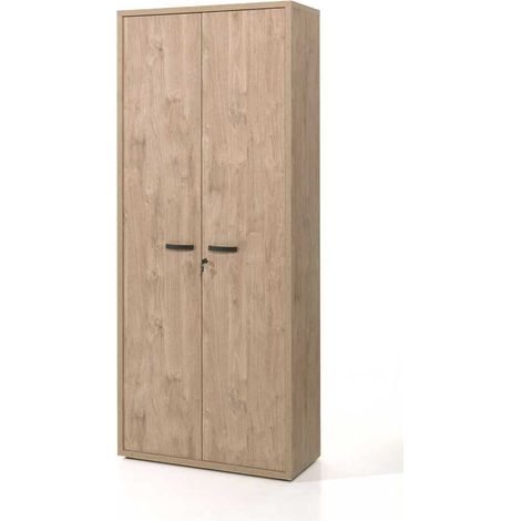 Armoire de bureau contemporaine 90 cm chêne doré Balto