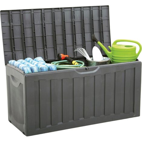 Contenitore da esterno Thinia Home in resina da 340 litri, dimensioni 118x53x57 cm