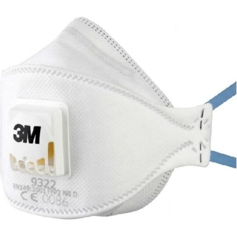 mascarilla protectora con valvula 3m 9322 ffp21 (unidades 10)