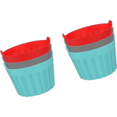Lot de 3/6/9 moules à pâtisserie en silicone résistant la chaleur (1/5)