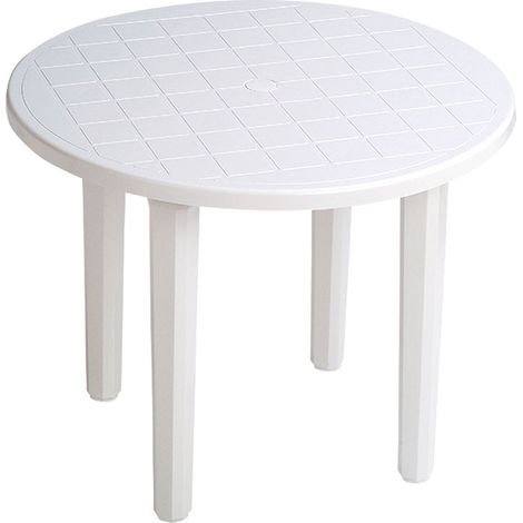 Mesa Redonda Ø90 cm Blanca (1/4)