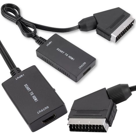 Convertidor de SCART a HDMI, adaptador de imagen y sonido, cable adaptador europeo (1/3)