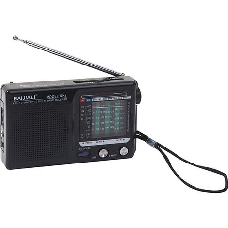 Radio vintage portable rétro multifonction à bande complète, mini radio (1 pièce). (1/5)