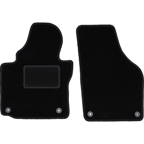 Tapis avant noirs pour Volkswagen Caddy 2K FL monospace (2010-2015) (1/5)