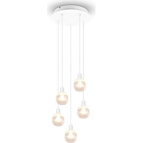 Suspensions Mela 5x25W E14 Blanc Mat (1/5)