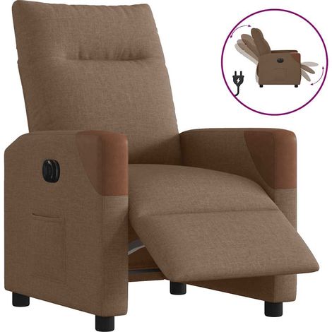 Relaxsessel Elektrisch Braun Stoff