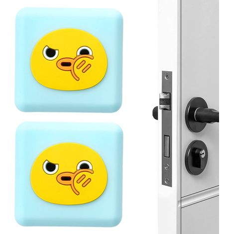 2 butées de porte, protection murale amortissante en caoutchouc souple, silencieuse, autocollante, pour portes intérieures (1/5)