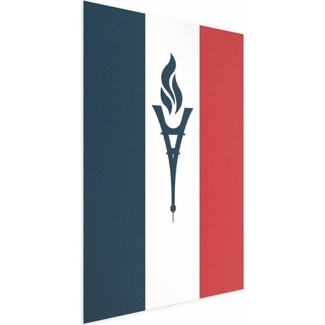 Manifesto - Bandiera francese con candela (1/4)