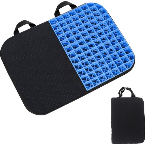 Coussin d'assise orthopédique en gel pliable avec housse antidérapante, soulage la pression et les douleurs dans le bas du dos, convient aux personnes assises de longues périodes (1/5)