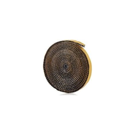 Kamineinsatzdichtung, selbstklebende, geflochtene Dichtungen für Öfen, Kamine, Ofenrohre, Backofentüren, hitzebeständige Dichtungen (5 mm x 18 mm x 2 m) (1/5)