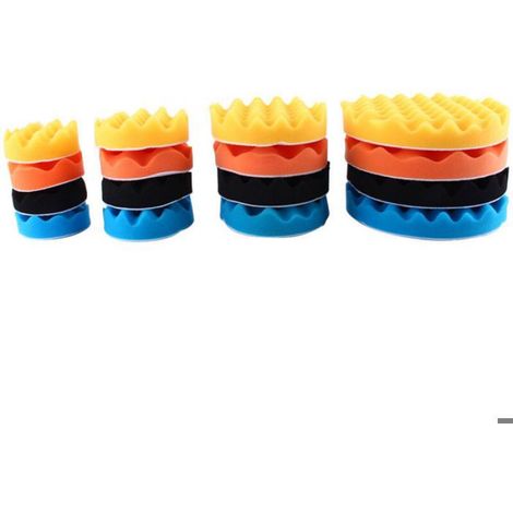 ponge de polissage de voiture de 7 pouces, tampons en mousse, ensemble de polisseuses de cire de polissage, 4 pièce (1/4)