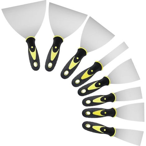Couteau à Enduire, Spatules en Acier Inoxydable, Spatule Bricolage, Spatule Mastic, Spatule a Enduire- 8 Pcs (1/4)
