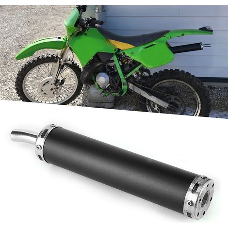 Silencieux en Acier Inoxydable 20mm pour Moto 2 Temps - Pièce Modifiée Noire (1/2)