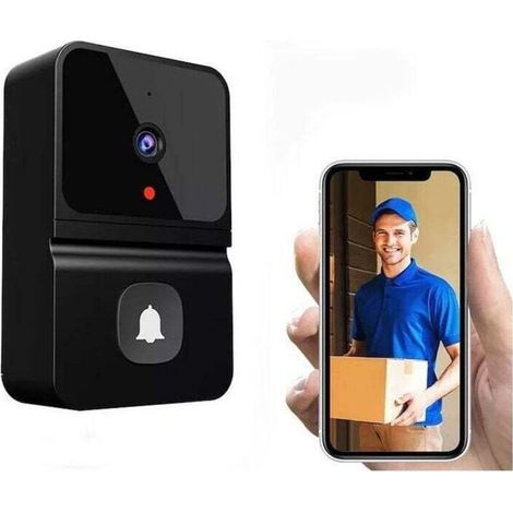 Déstockage Sonnette de porte sans fil - Sonnette vidéo Hd - Sonnette de porte vidéo Wifi avec audio bidirectionnel (1/5)