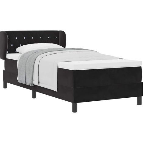 Maison Exclusive - Cama tipo Box Spring con cabecera Negro 90 x 1 (1/5)
