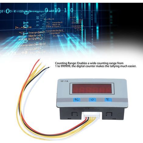 Compteur numérique 1‑999999 Détection automatique Tally 5‑24 V YF‑16 pour le contrôle industriel (1/5)