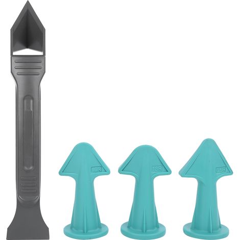 Kit de 4 grattoirs pour mastic d'étanchéité en caoutchouc et carrelage, outil de finition (1/5)