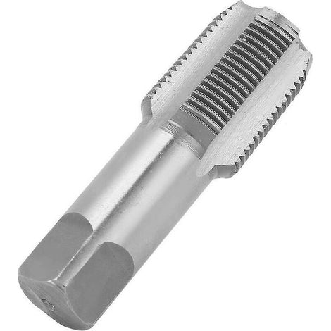 Taraud 3/4" NPT en acier HSS argenté pour la réparation des filetages de machines à tarauder standard. (1/4)