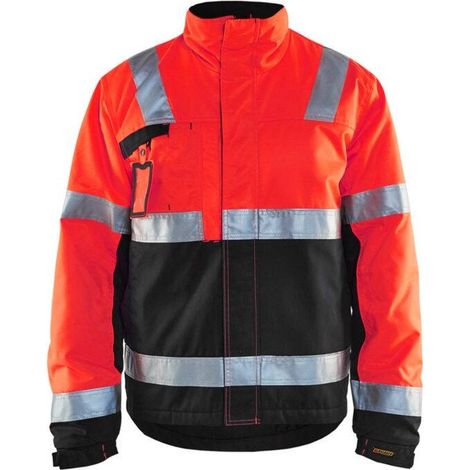 Giacca da lavoro invernale ad alta visibilità 4862 - Rosso fluorescente/Nero L (1/4)