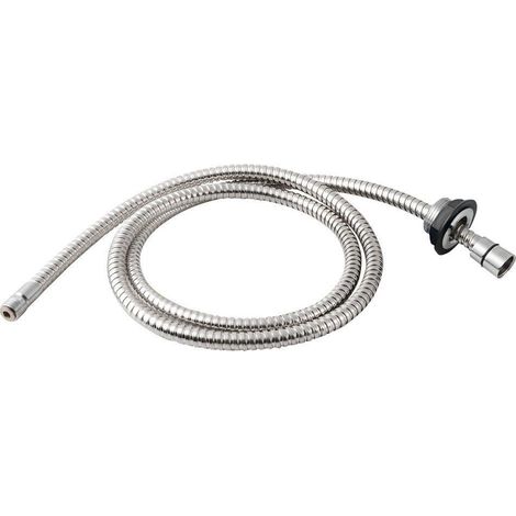 Sapho – Garniture ronde de douche pour baignoire – Flexible anti-torsion – Chrome – Diamètre 34 mm