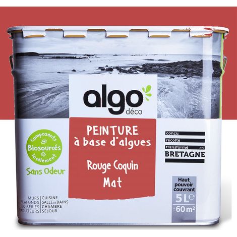 Peinture écologique Algo - Mat - Rouge Coquin - 5L (1/5)
