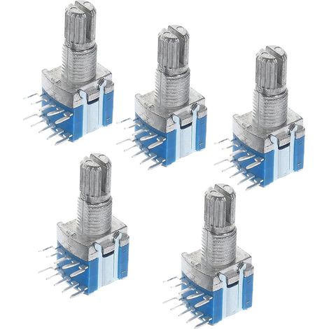 5 Pièces Commutateur Rotatif Multi-position Rs1010, 2 Niveaux et 3 Crans, Alliage de Zinc et Cuivre, pour Équipements Audio et Appareils Ménagers (1/5)