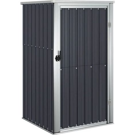 Abri de jardin anthracite, 88 x 89 x 161 cm, acier galvanisé (1/5)