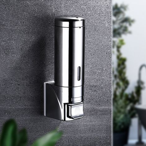 300-ml-Seifenspender zur Wandmontage – Kein Bohren erforderlich – Wandmontage – Manuell – Edelstahl – Für Shampoo, Dusche, Küche und Badezimmer (1/5)