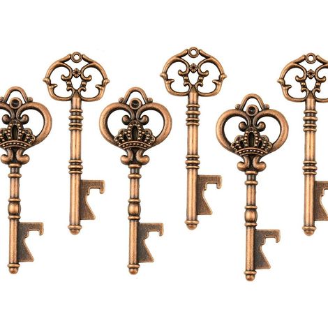 Ouvre-bouteilles Forme De Clef - 3 2 À 3 3 Pouces - Cuivre Vieilli - Lot De 20 Pièces - 2 Modèles (1/5)