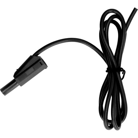 J.70021 Bananenstecker-Prüfleitung, elektrisches Prüfset mit Bananenstecker für Elektroprojekte, Spannungsprüfer 32 A/1000 V, Schwarz (1/5)