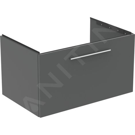 Meuble bas MWT i.life B 1 avec tiroir 800x505x440mm, gris quartz mat (1/3)