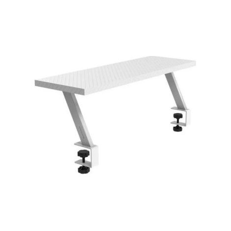 Mars Gaming MGDS, Monitor Lift Stand, Hebt the Monitor 17cm, Ergonomischer Tischständer aus Stahl de, Tischplatte aus Kohlefaser 60x20cm, Desktop Bildschirmständer de 10 bis 33mm de Dicke, White