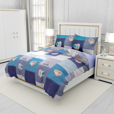 Juego de Funda Nórdica Microfibra 3/4 Piezas Ultra Suave, Ligero y Transpirable para Cama 90/135/150 - 1 Funda Edredón 150x220cm/220x220/220x240, 1 o 2 Funda de Almohada 45x110cm/50x75/50x90 y Bajera 