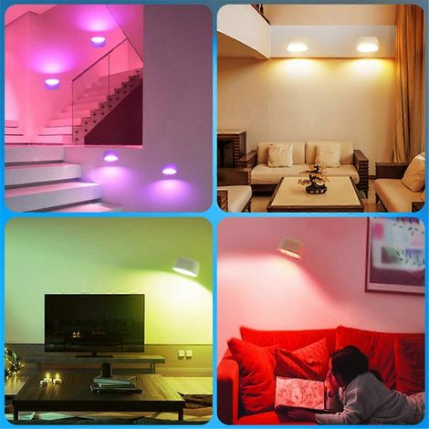 Applique murale LED rechargeable, lampe rotative à 360°, 5 niveaux de luminosité -- (1/5)