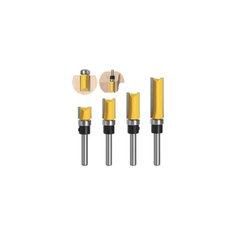 4er-Set 8-mm-Fräser, Metallfräser für die Holzbearbeitung, für Massivholz, Spanplatten, MDF, professionelles Schneidwerkzeug – Crezuo